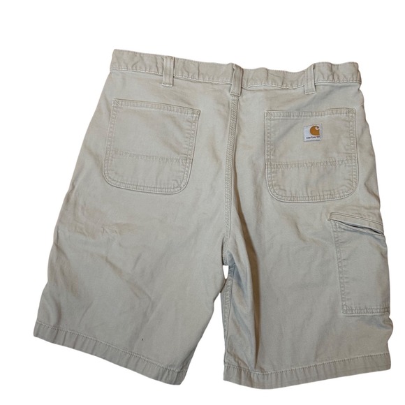 Carhartt Relaxed Fit Cargo Shorts Tan Canvas Men's Size 38 - Picture 2 of 7